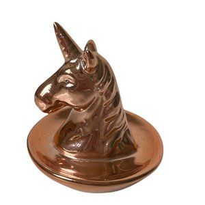 Unicorn Ring Holder Rose Gold Color Jewelry Horse Trinkets